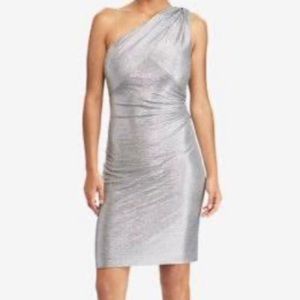 A NWT Ralph Lauren Silver Lame Cocktail Dress